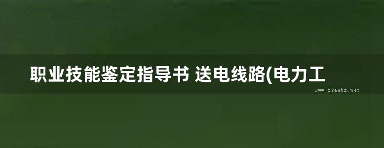 职业技能鉴定指导书 送电线路(电力工程 线路运行与检修专业)